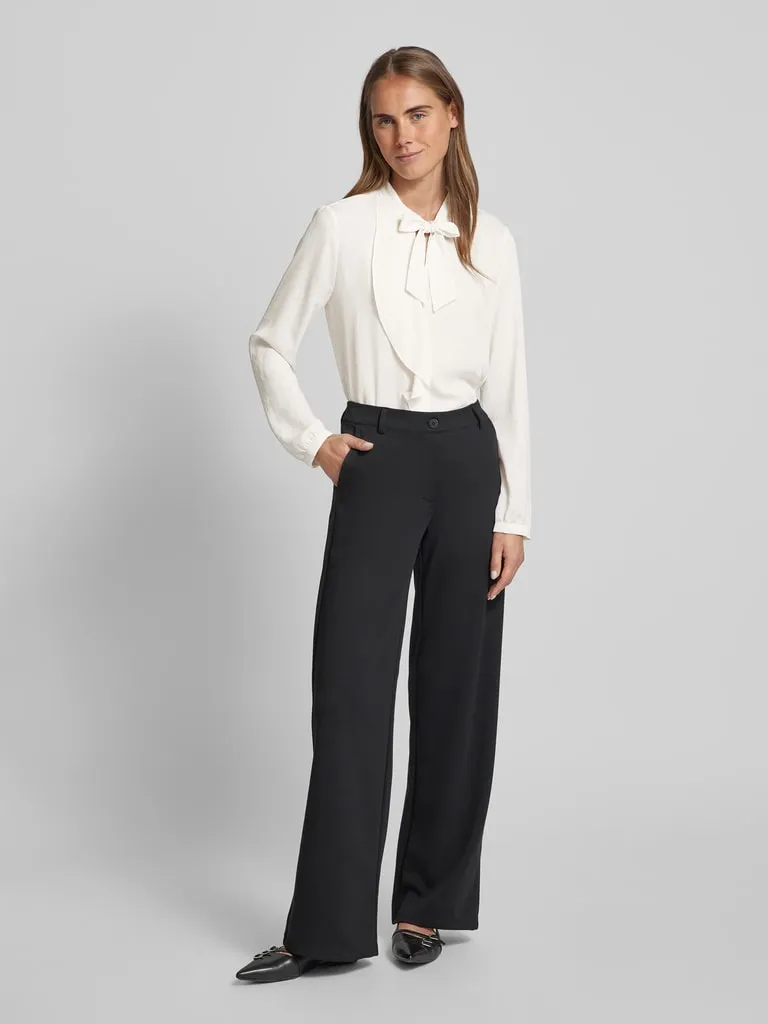 Marc Cain Strikblouse met labelapplicatie in offwhite