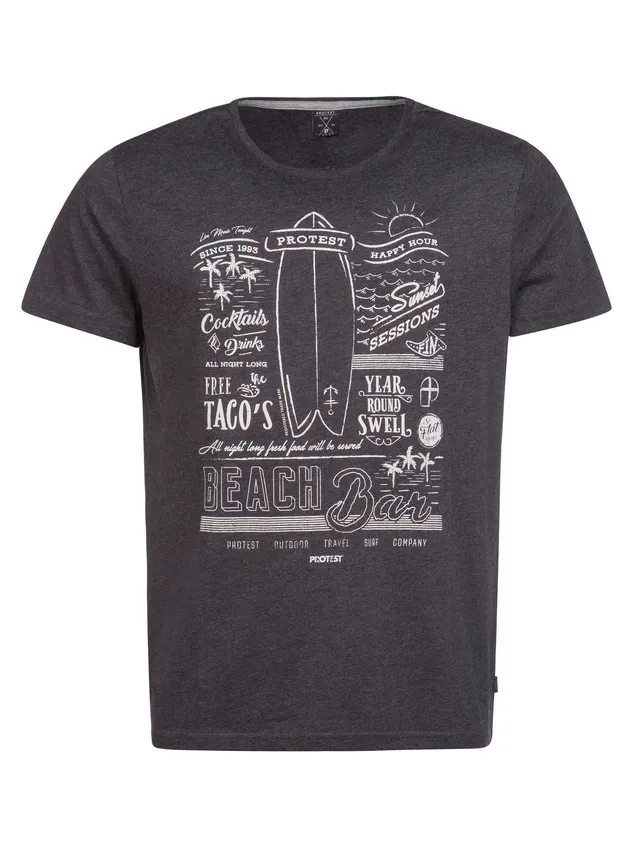 TSHIRT PROTEST MEN MARTY TRUE BLACK